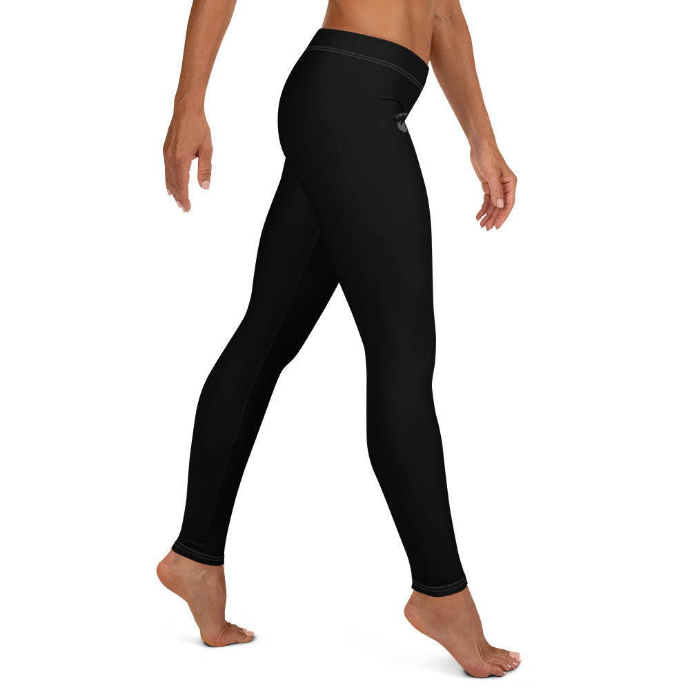 Sustainable Comfort: Black High-Waisted Leggings (UPF 50+)