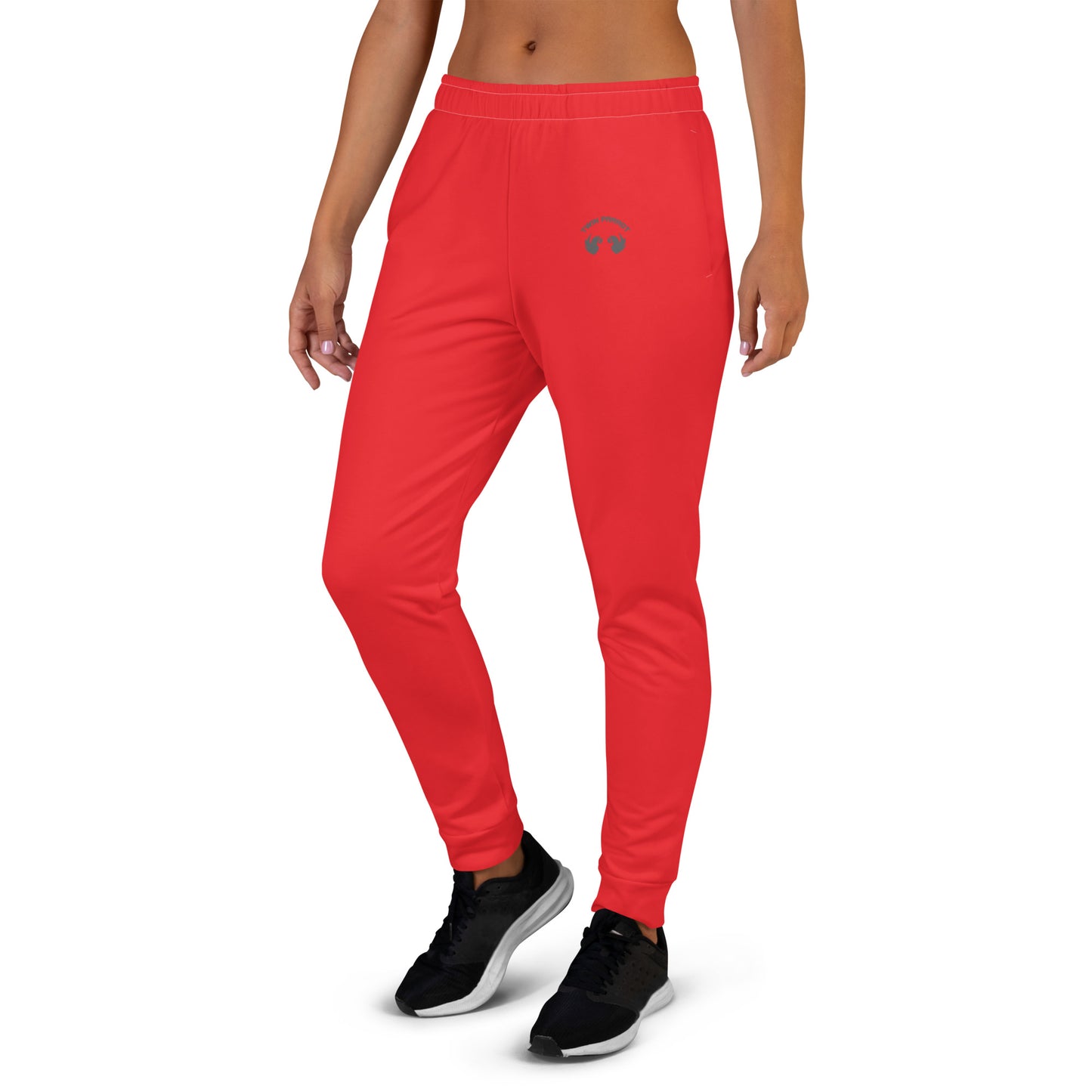 Sustainable Luxe: Women's Slim Fit Joggers in Recycled Red