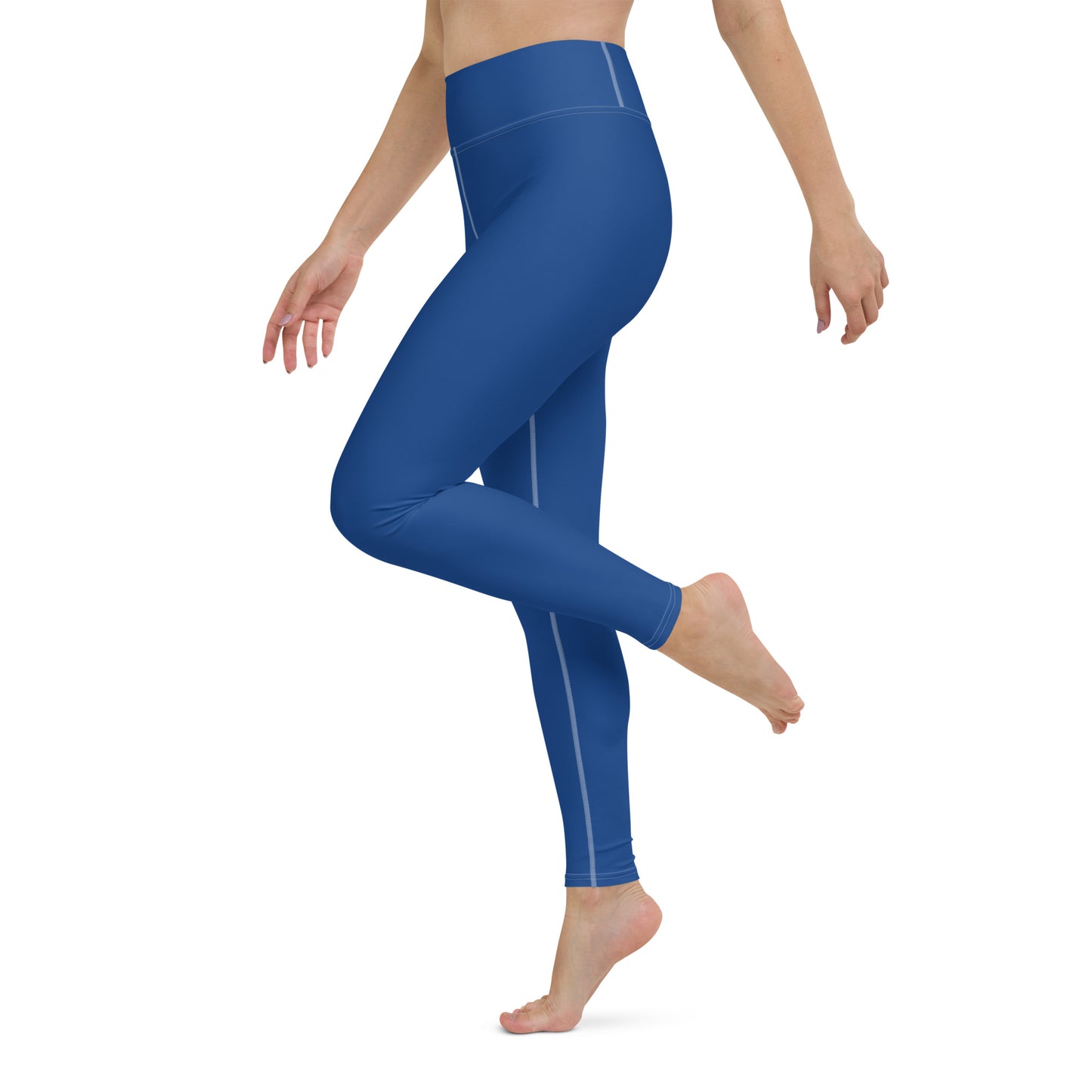 Embrace Flow: High-Waisted Yoga Leggings in Serene Blue