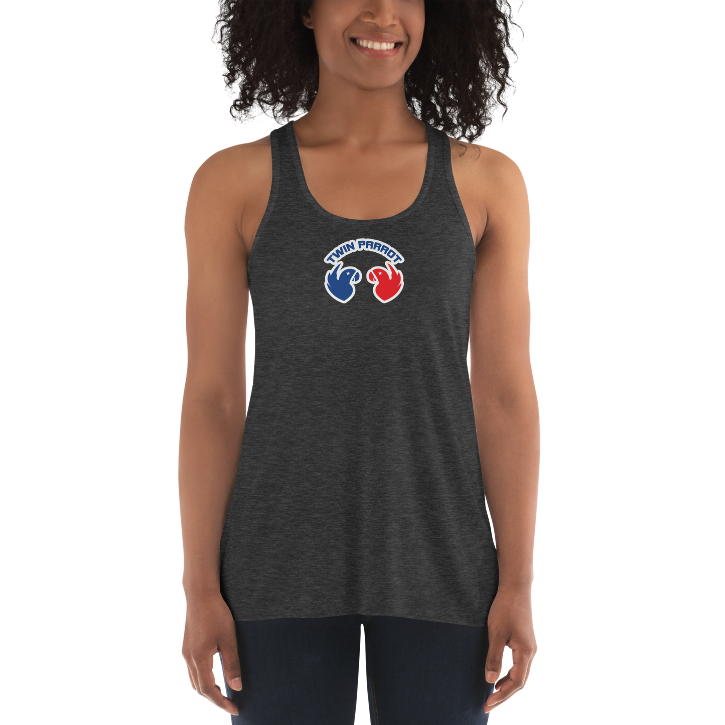 Camiseta sin mangas fluida con espalda cruzada para mujer