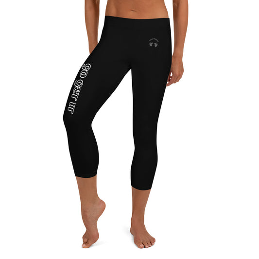 Luxe Comfort Capri Leggings (Black) - Sustainable, High-Waisted, All-Day Wear