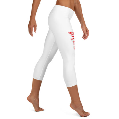 Luxe Comfort: White Capri Leggings Made for You (Eco-Friendly!)