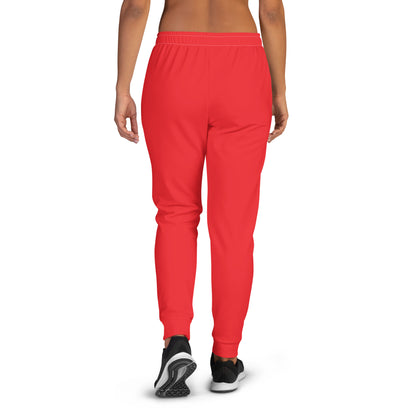 Sustainable Luxe: Women's Slim Fit Joggers in Recycled Red