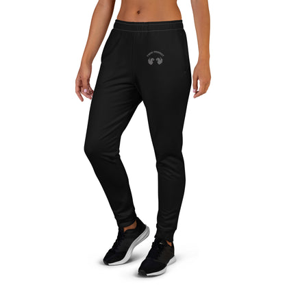 Embody Weekend Bliss: Women's Recycled Slim Fit Black Joggers