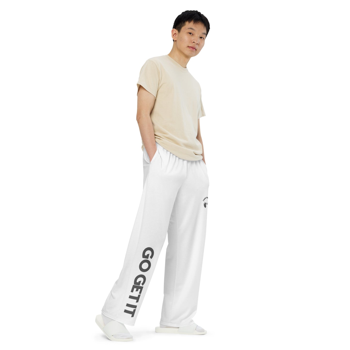 Unisex wide-leg pants (White)