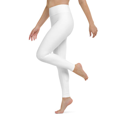 Sculpt & Stretch White Yoga Leggings: Made-to-Move Comfort, Minimizes Waste